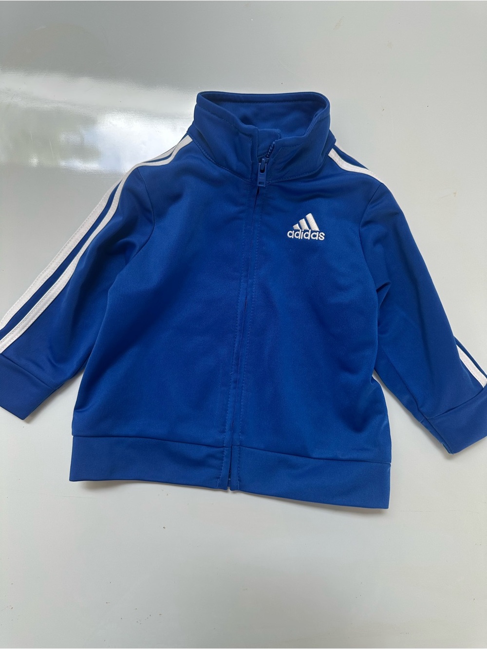 adidas Baby Track Jacket 6M Royal Blue White 3-Stripes Full Zip Athletic
